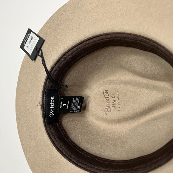 Brixton Wesley Fedora Hat in Light Tan - Picture 2 of 6